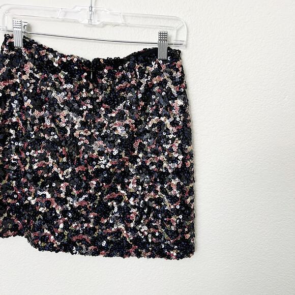 [Urban Outfitters] Darren Rainbow Sequined Side Slit Mini Skirt Party Size XS - Picture 7 of 12